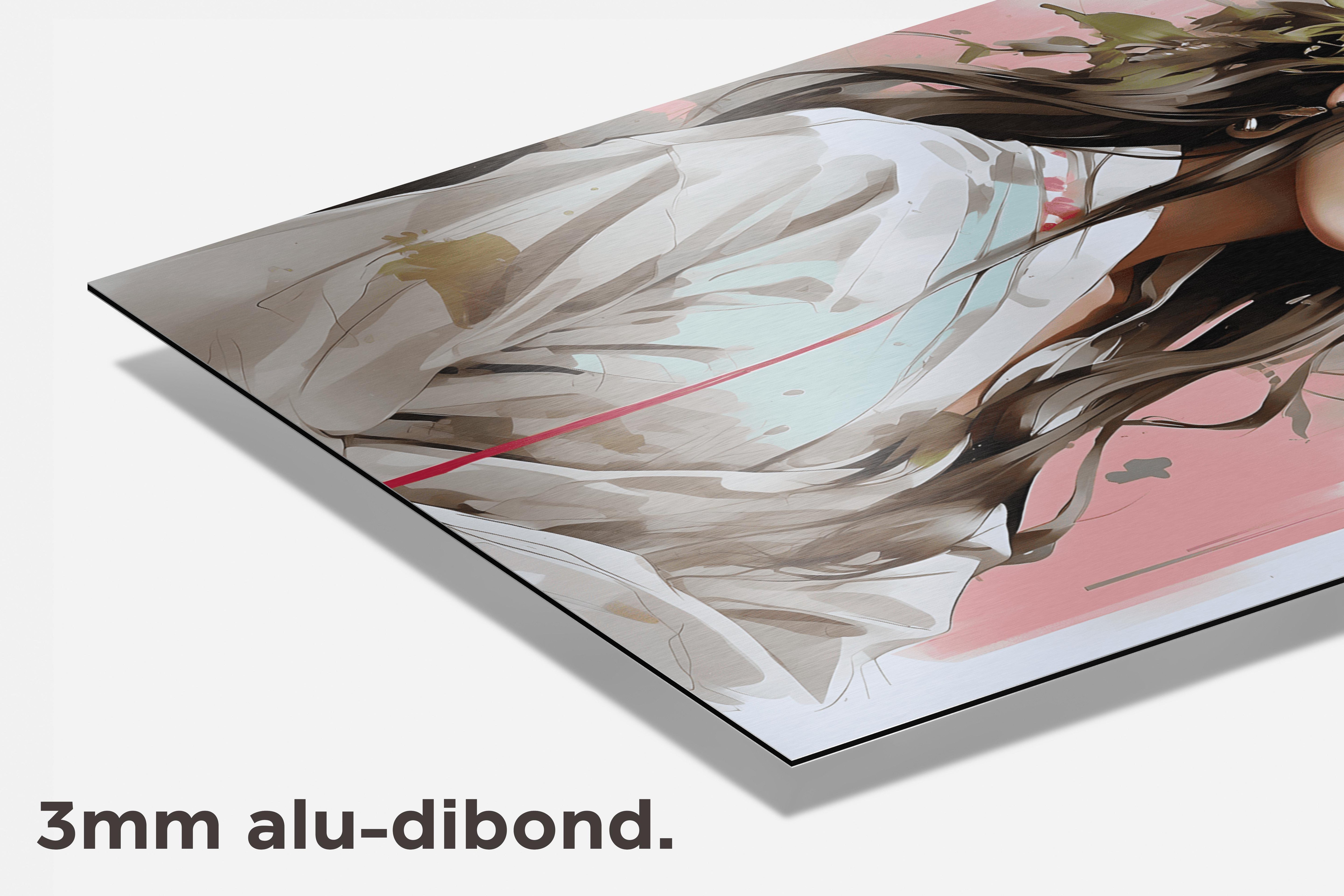 Geisha Roze dibond detail