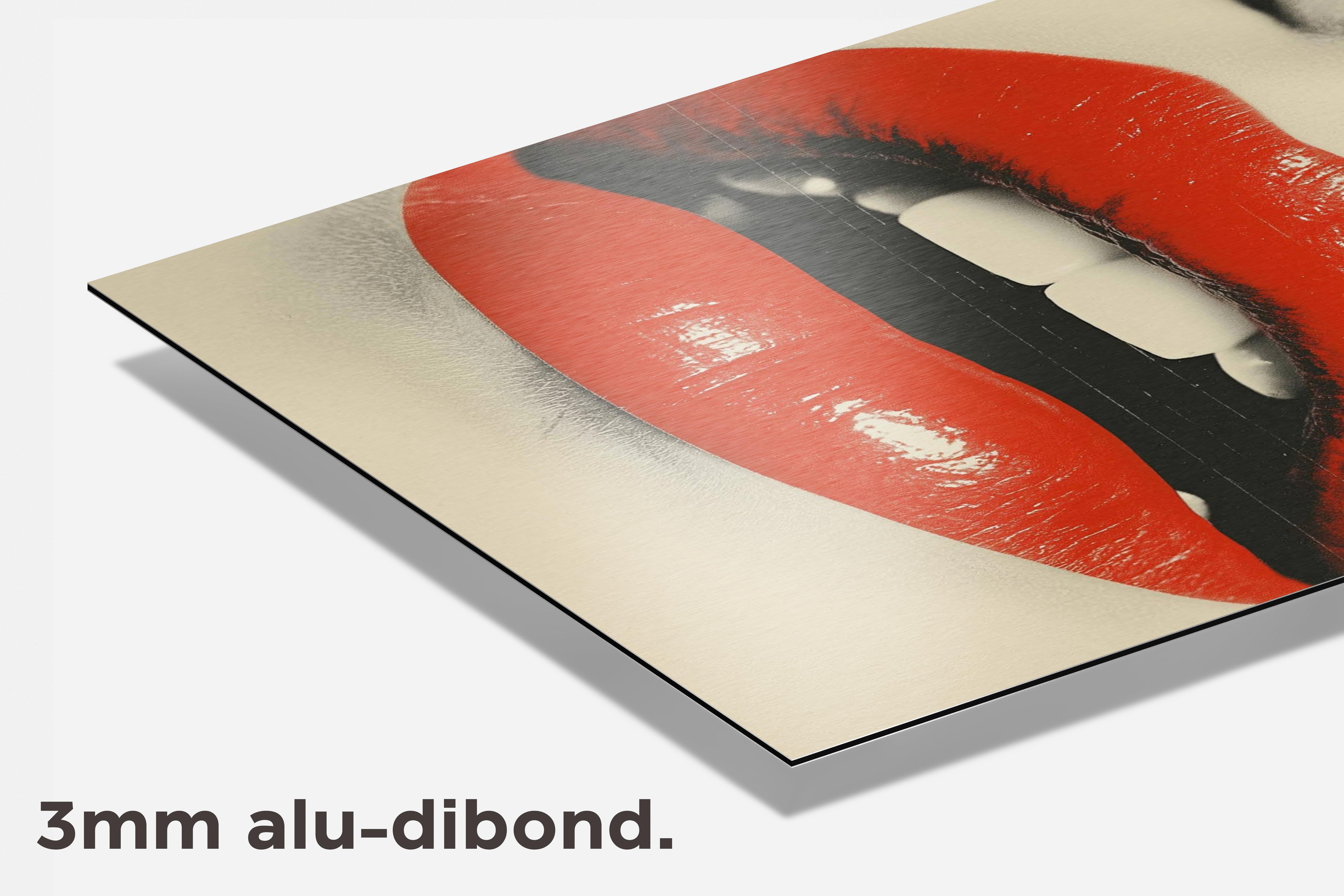Rode Lippen dibond detail