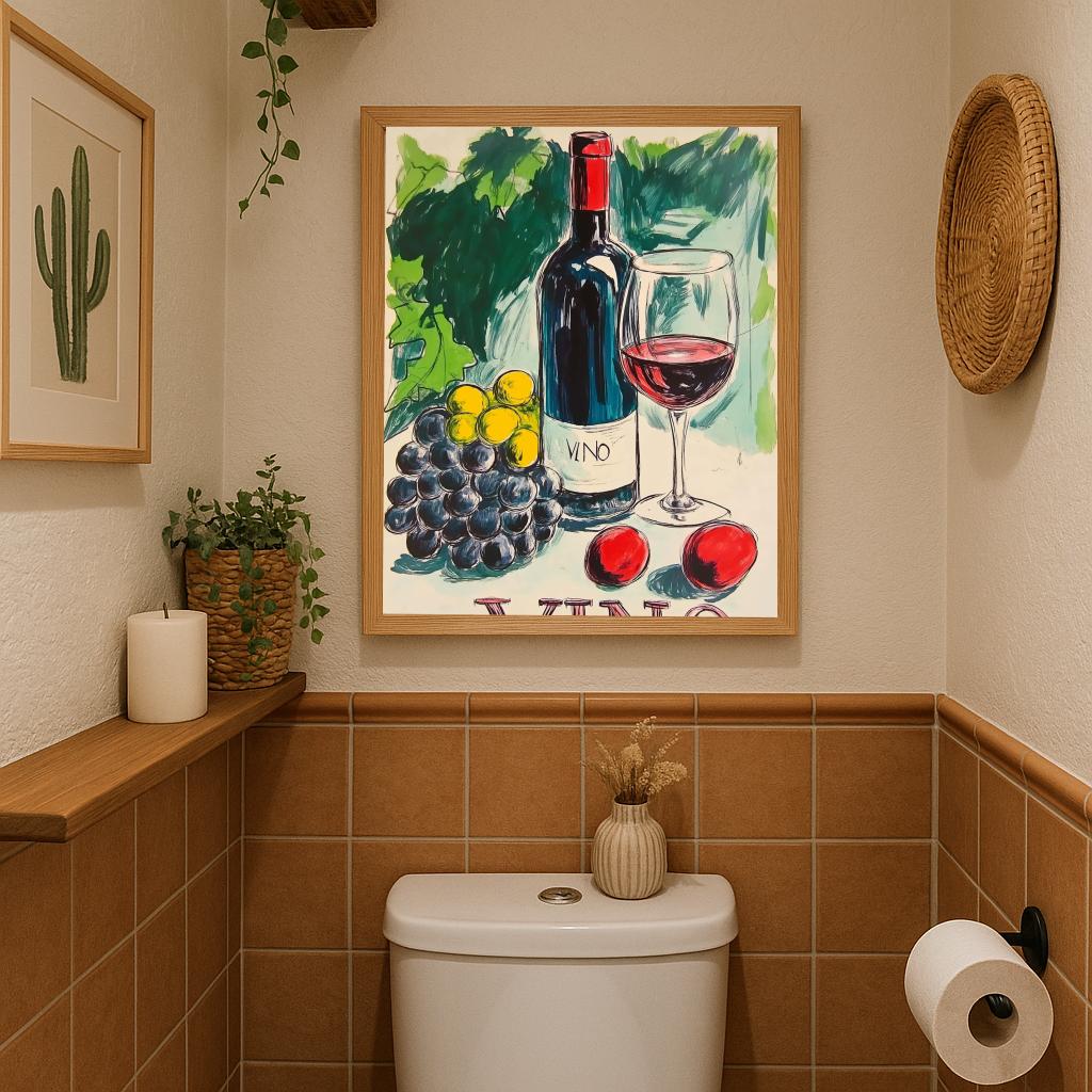 Vino Text Aquarel poster sfeerbeeld 3