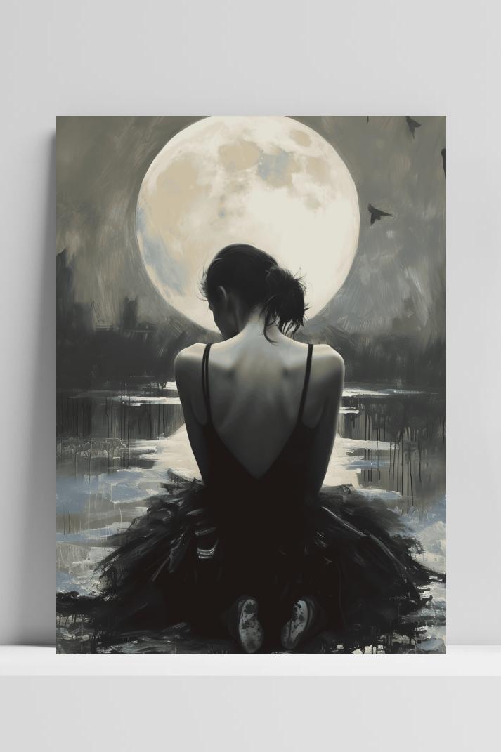 Ballerina op 3mm aluminium dibond