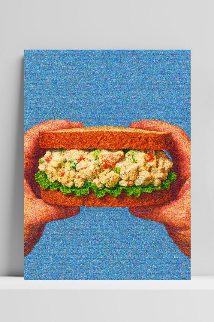 Sandwich Retro en un interior