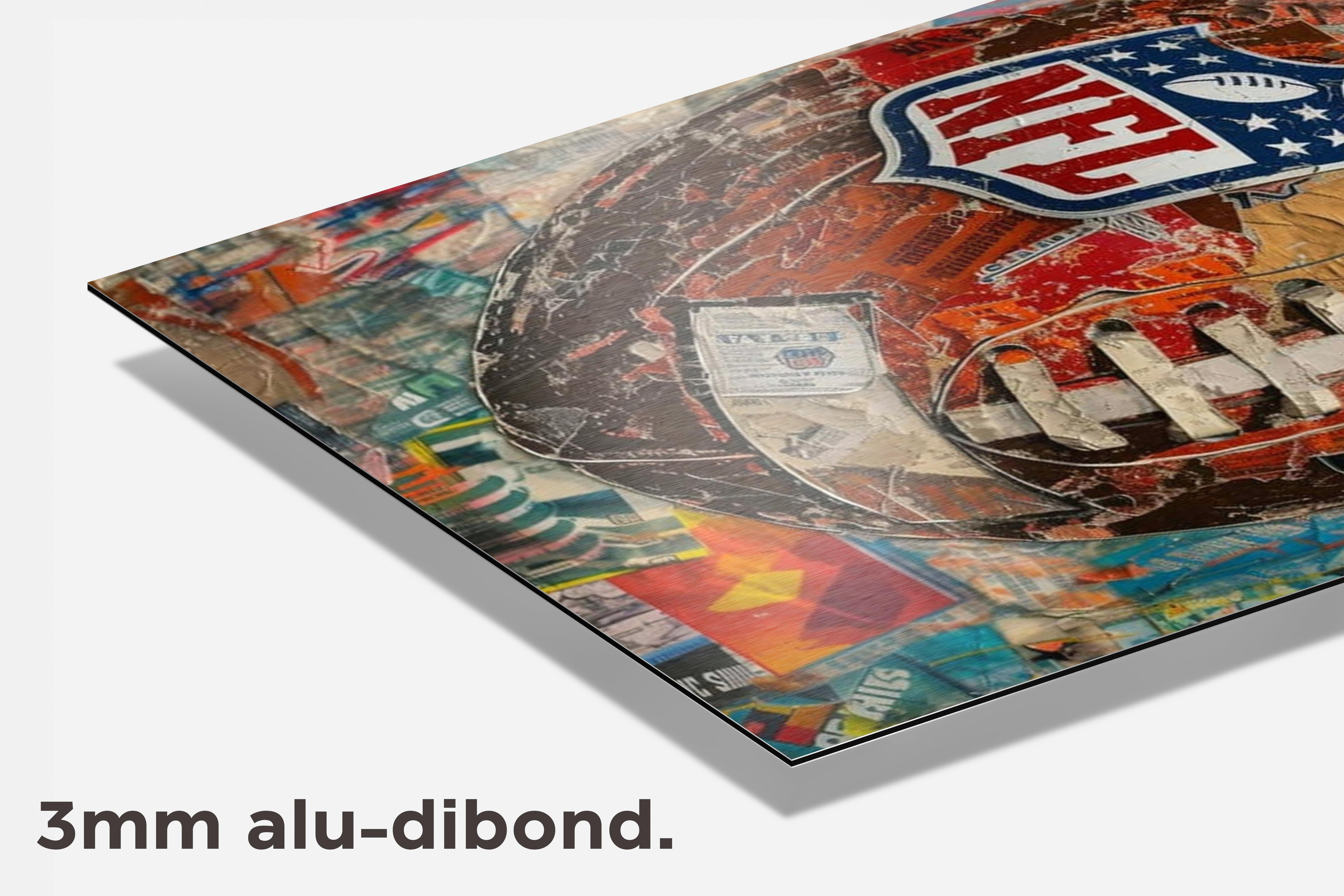 NFL Football dibond detail