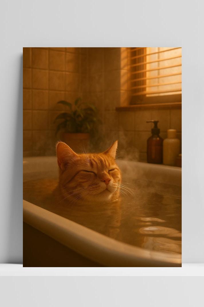 Cat Bathtub in interieur
