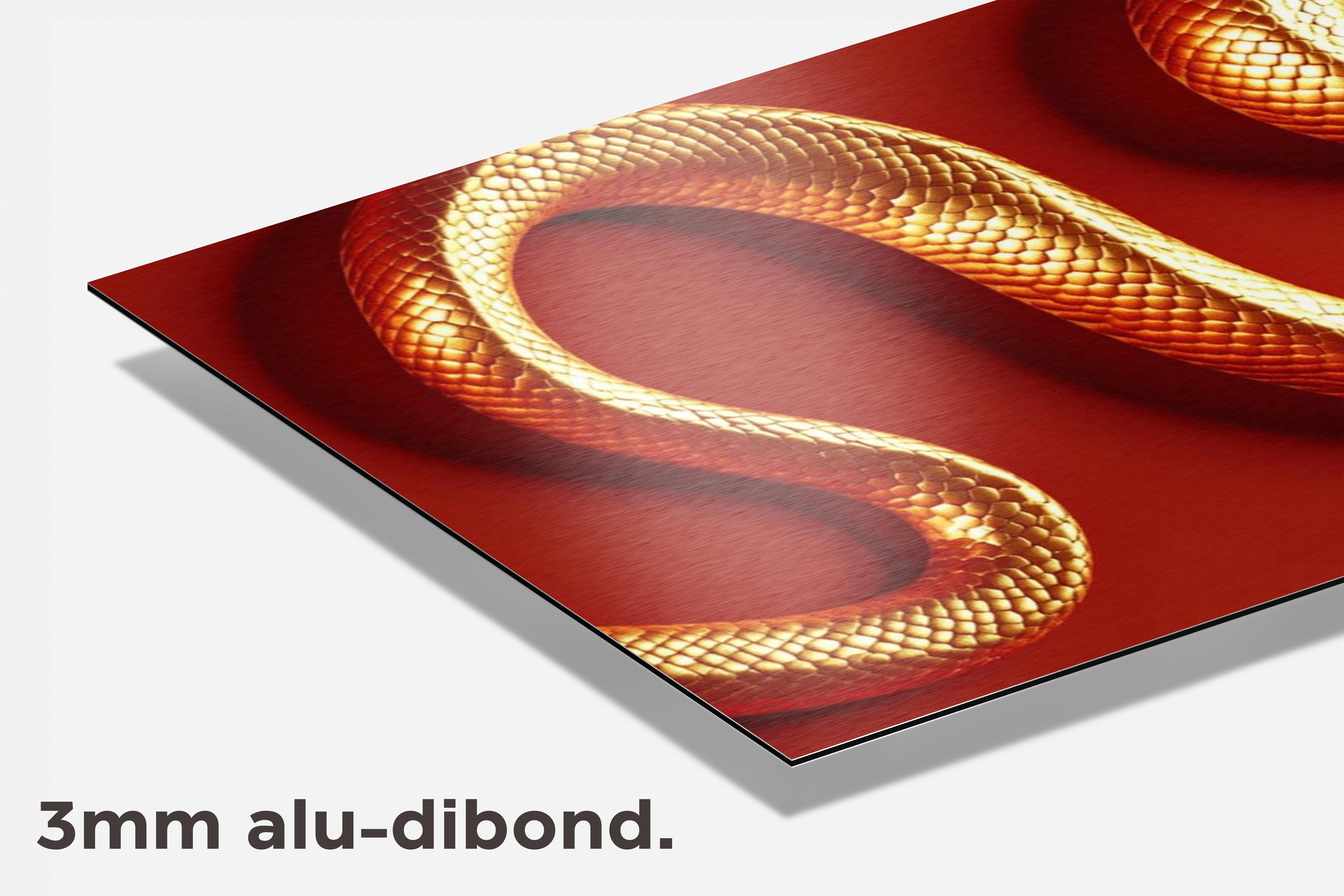 Gouden Slang dibond detail