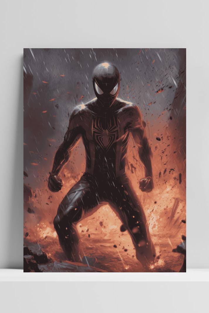 Miles Morales op 3mm aluminium dibond