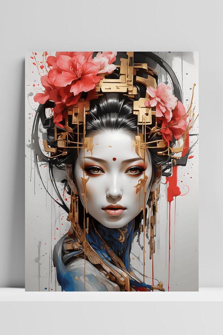 Geisha Goud op 3mm aluminium dibond