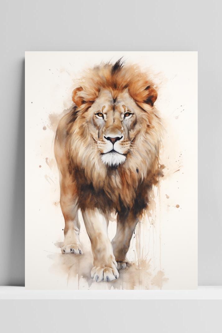 Leeuw Contrast op 3mm aluminium dibond