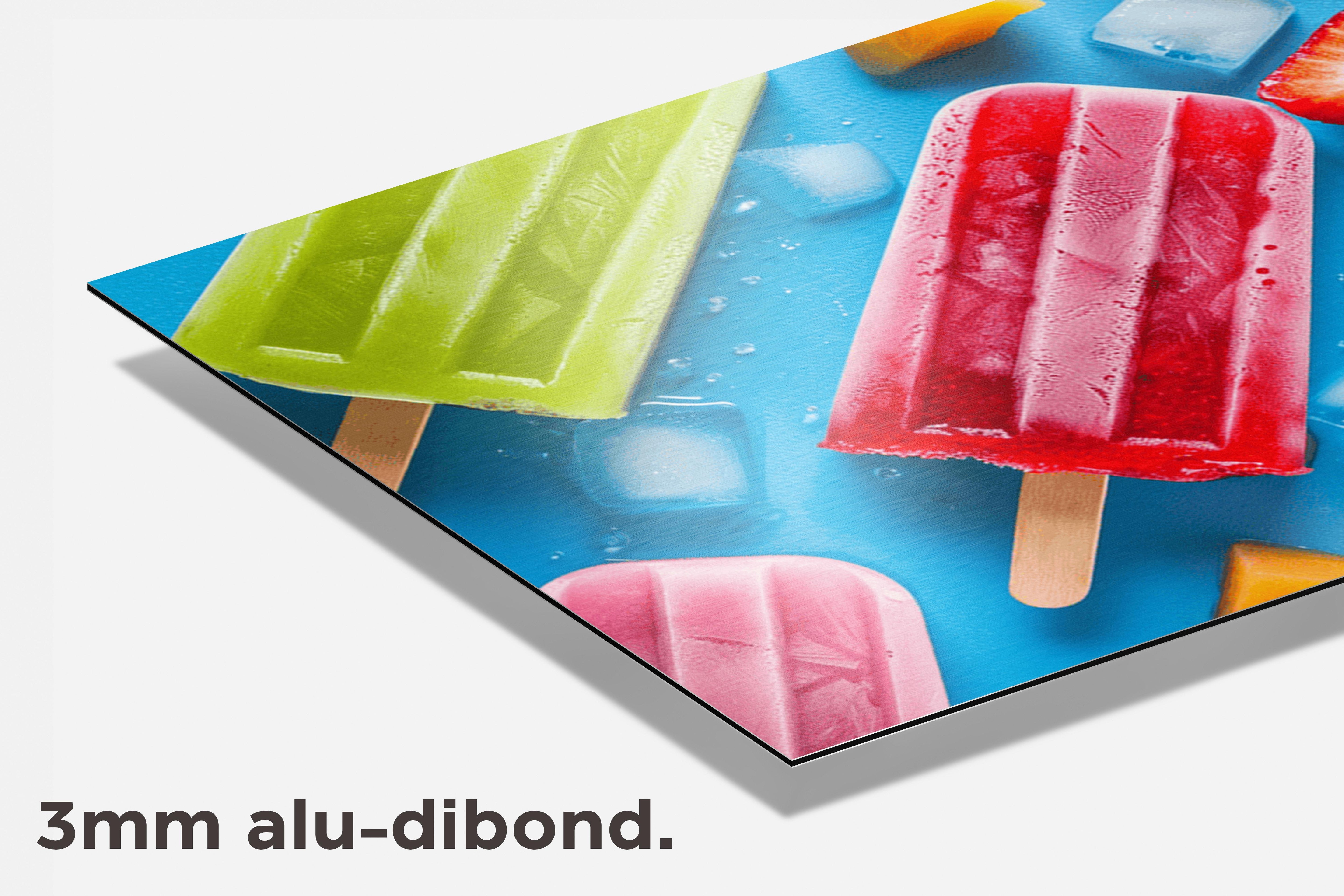 Aardbeien IJsje dibond detail