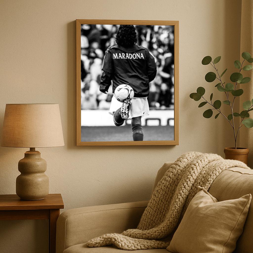 Diego Maradona B&W poster sfeerbeeld 2