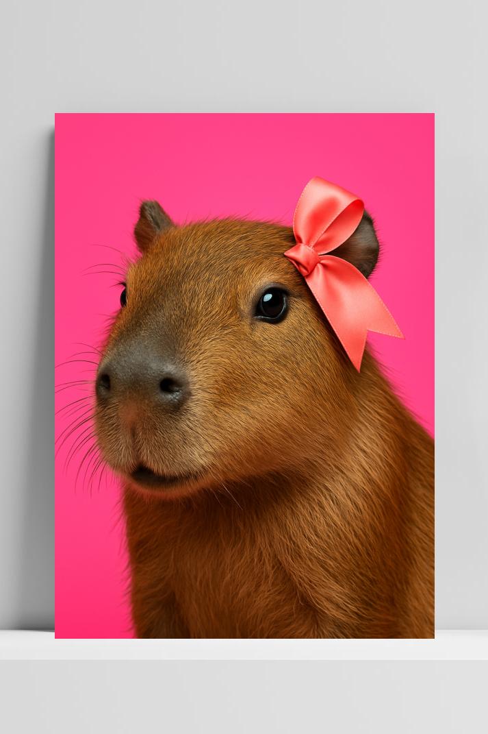 Capibara Strik op 3mm aluminium dibond