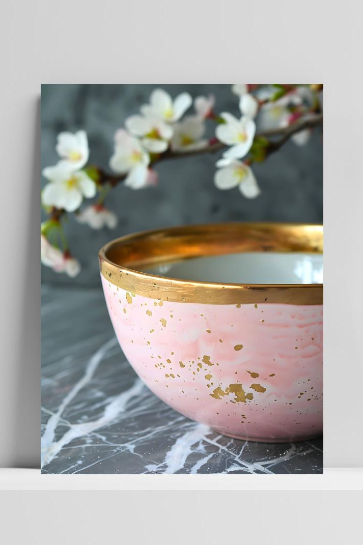 Bloemen Beker op 3mm aluminium dibond