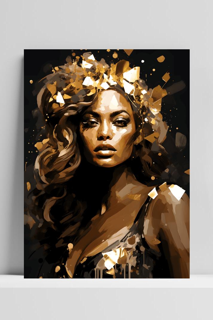 Beyonce Goud op 3mm aluminium dibond