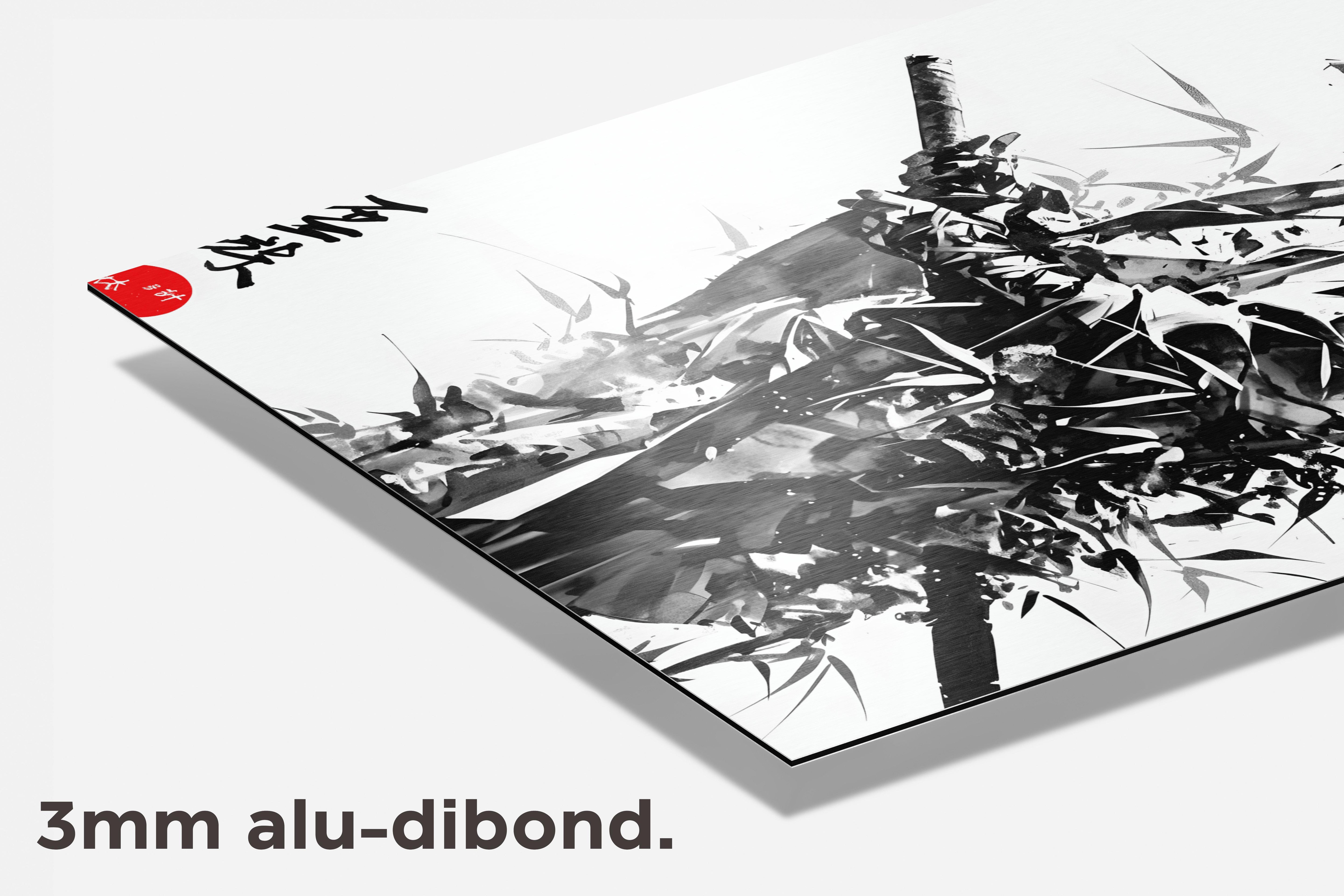 Oude Samoerai dibond detail
