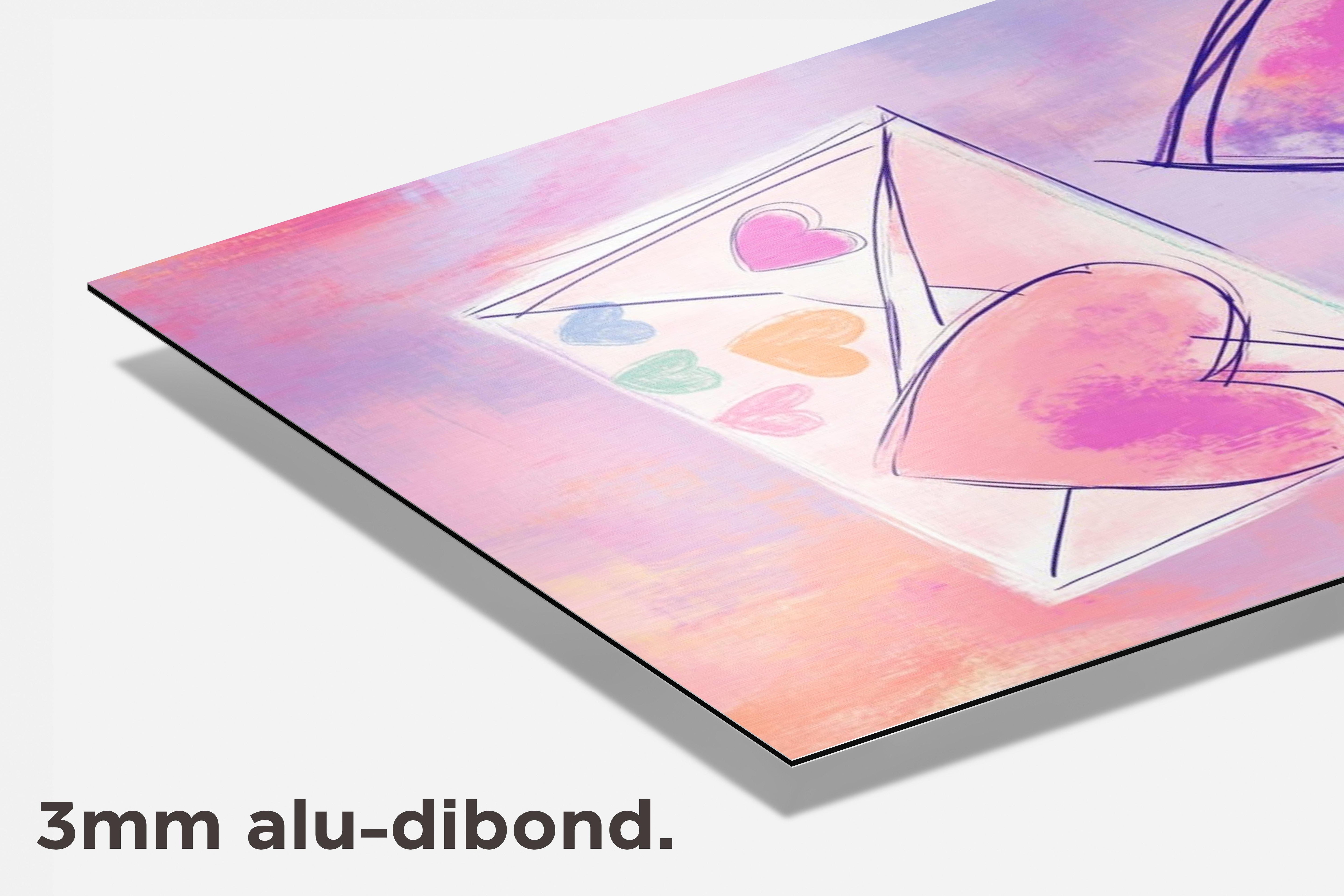 Liefdesbrief dibond detail
