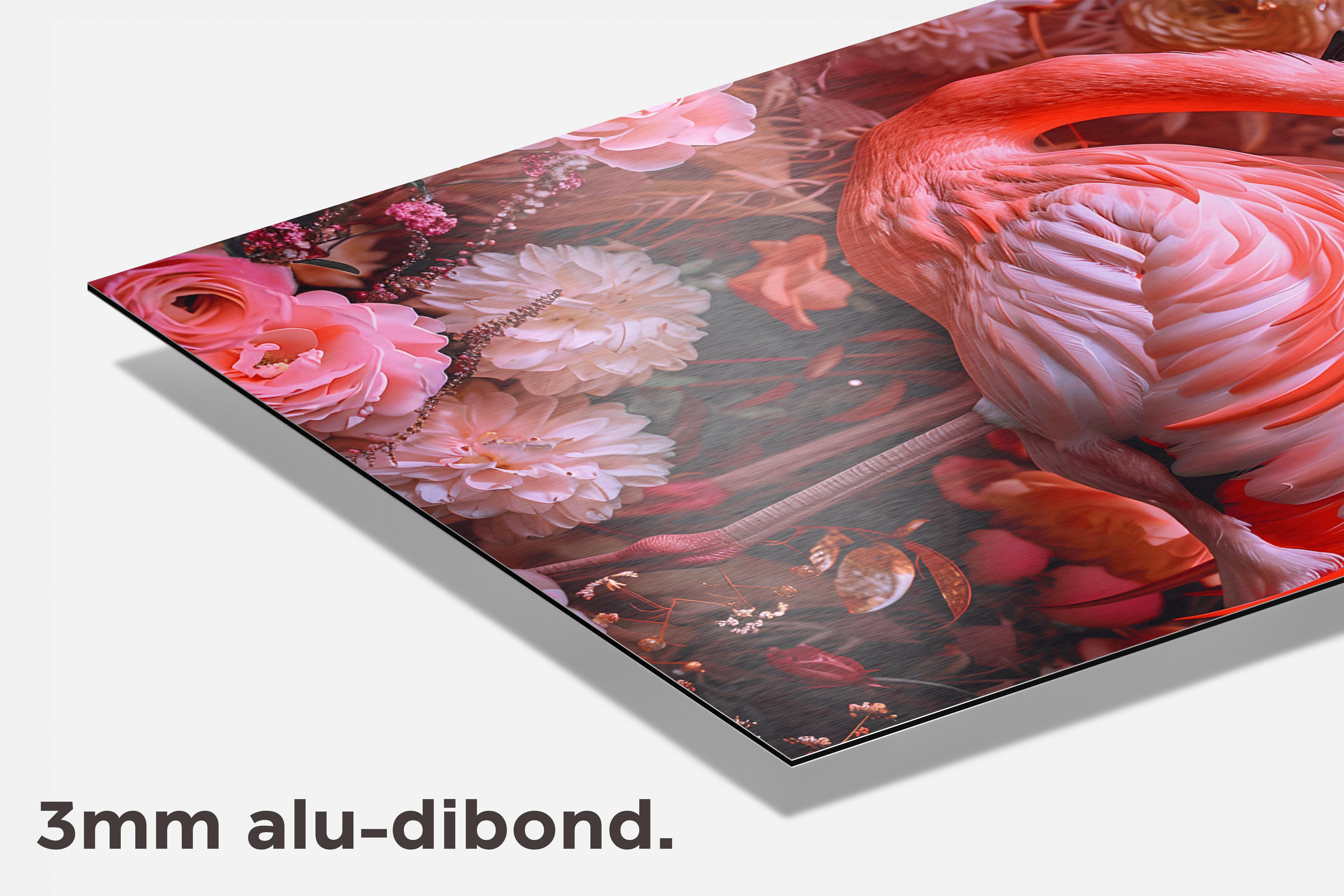 Flamingo Tuin dibond detail