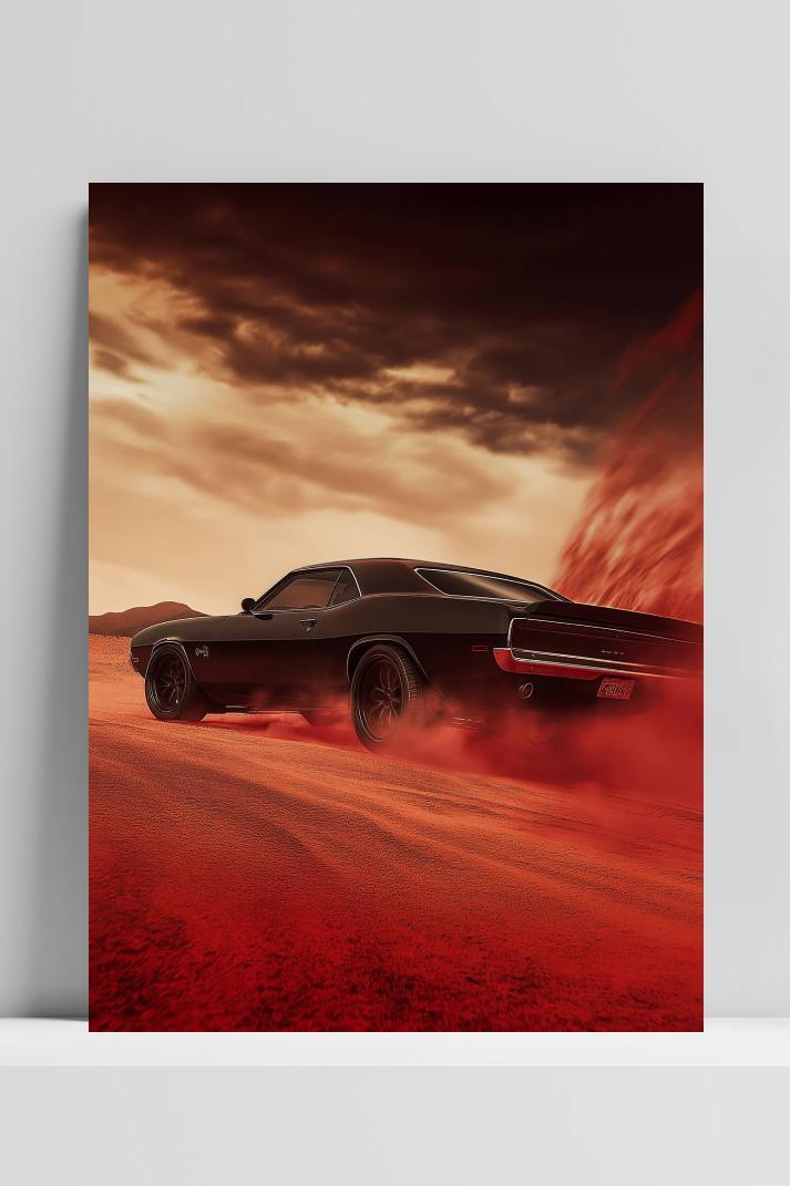 Klassieke Auto op 3mm aluminium dibond