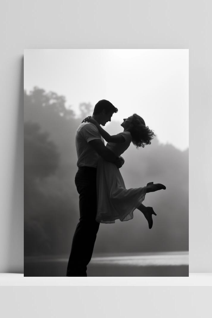 Koppel Zwart Wit op 3mm aluminium dibond