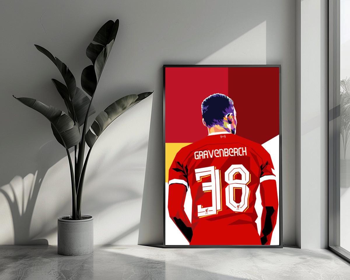 Ryan Gravenberch Pop Art poster van 25 Artstreet