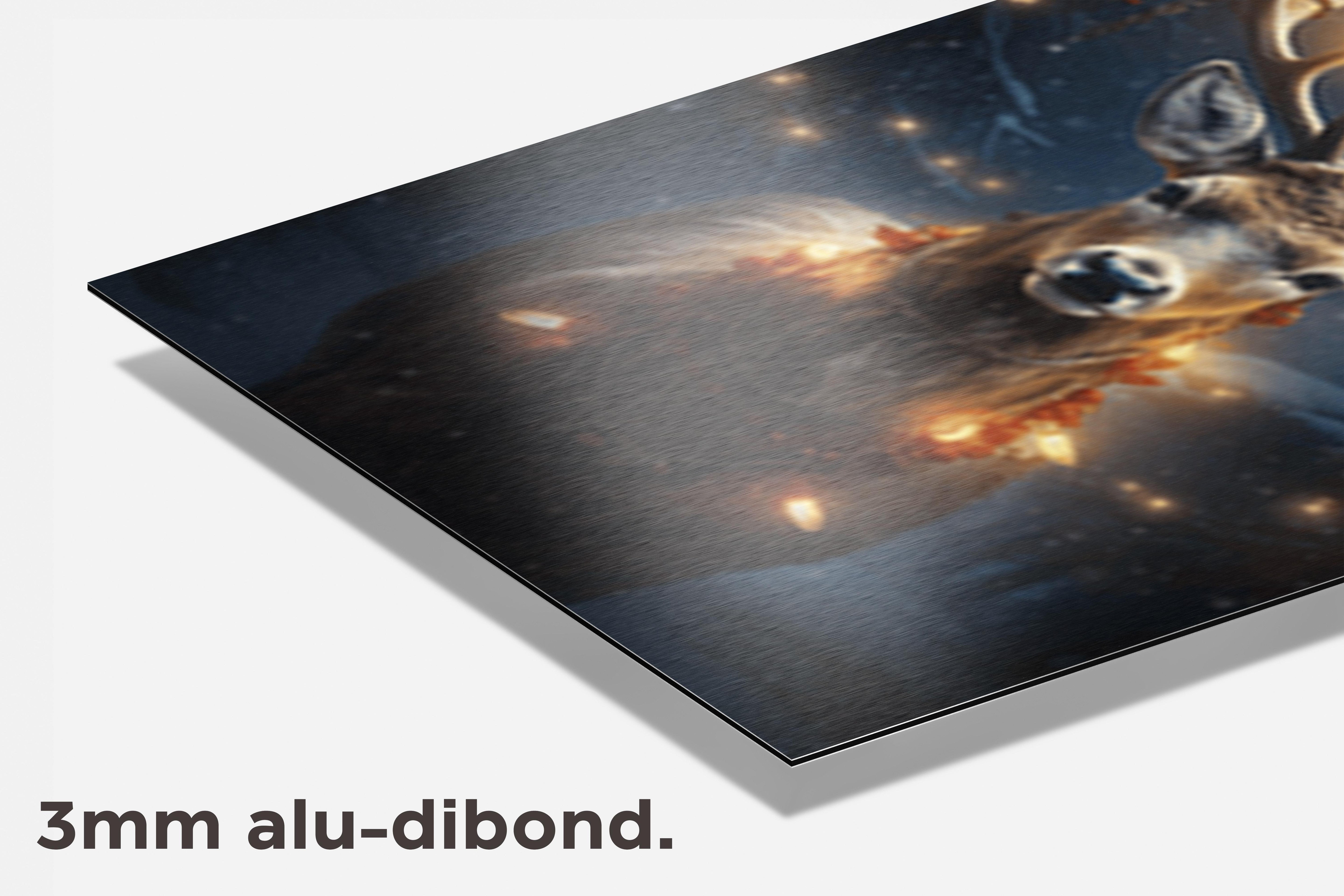Hert Kerstversiering dibond detail