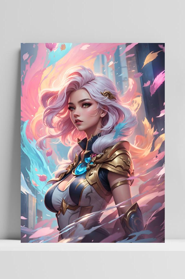 Anime Fantasy op 3mm aluminium dibond