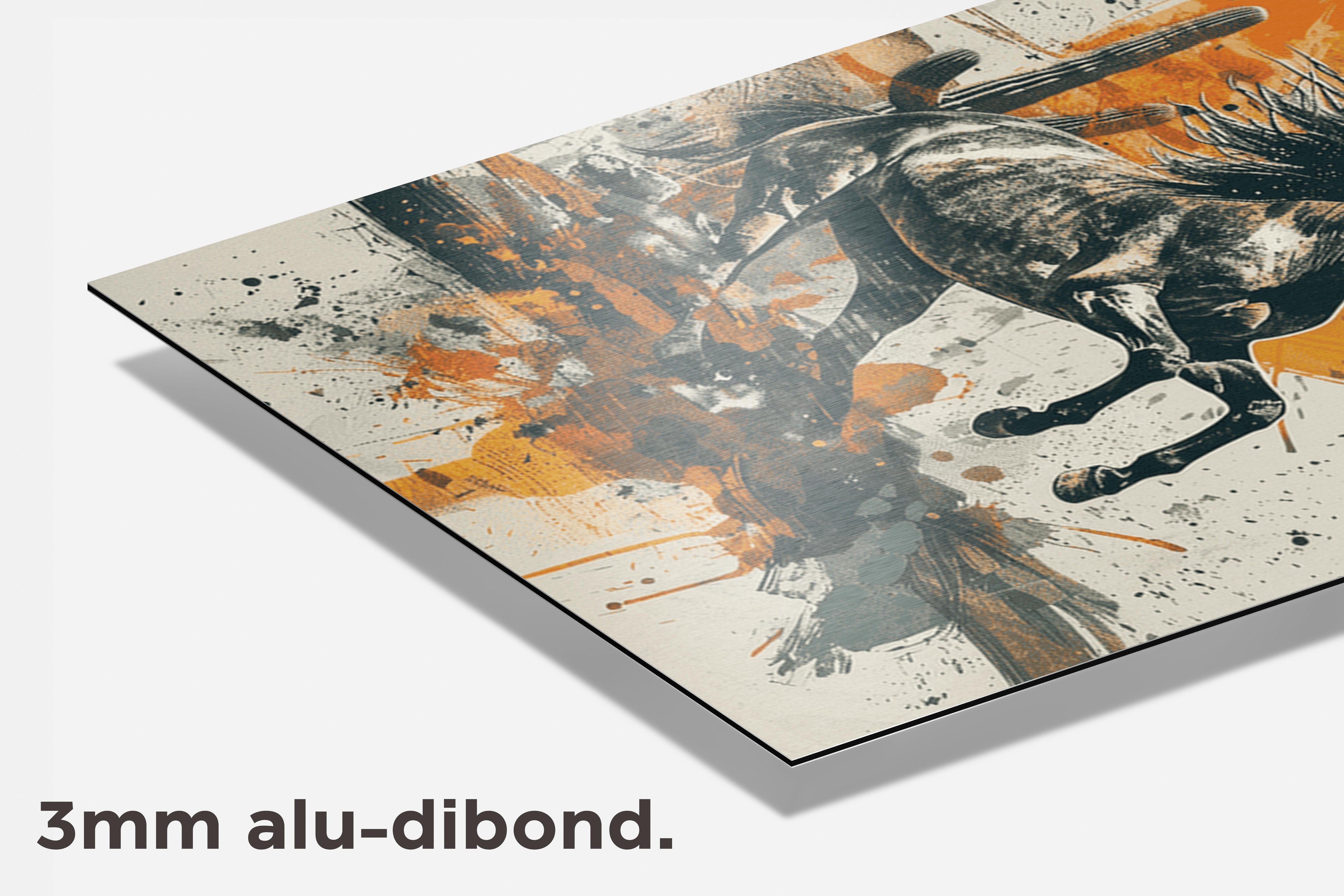 Paard Aquarel dibond detail