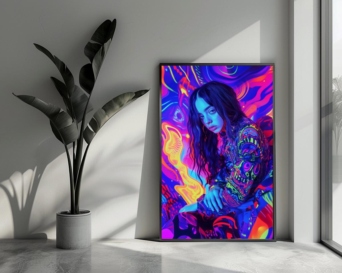Billie Eilish Psychedellic poster van 25 Artstreet