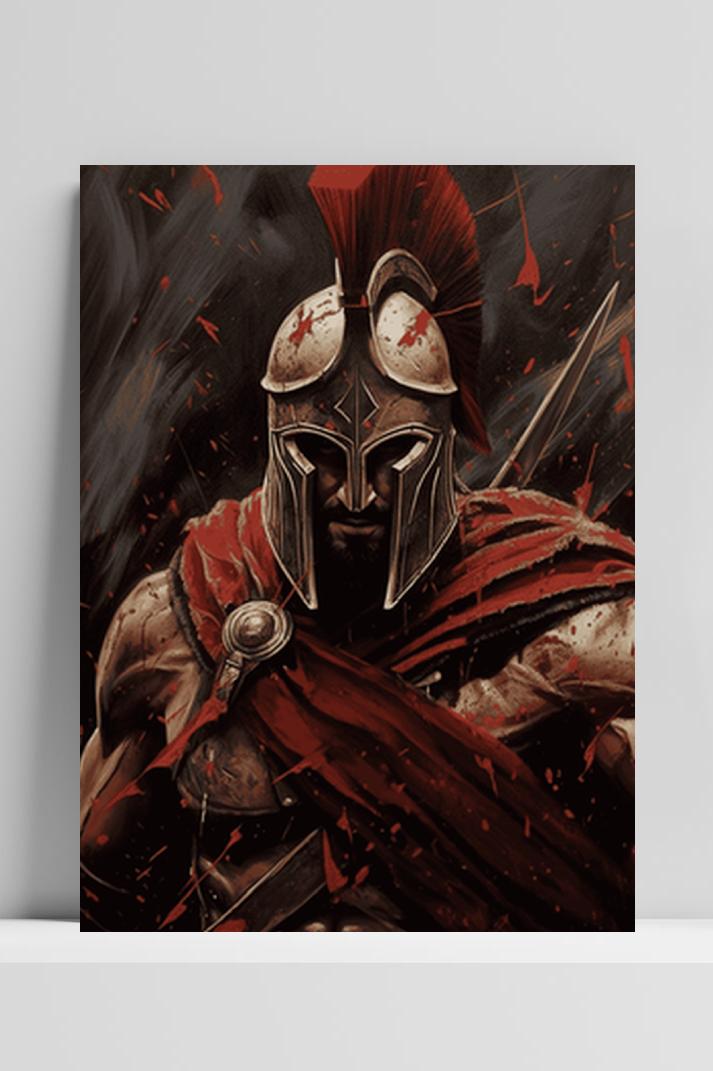 300 Leonidas op 3mm aluminium dibond