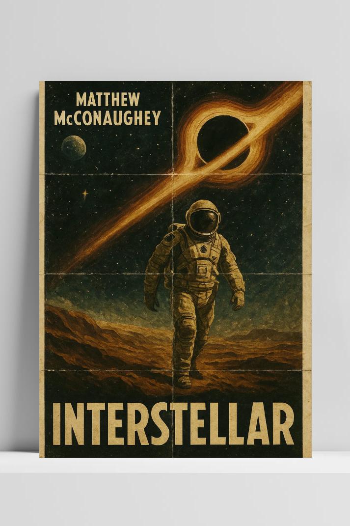 Interstellar Art Text op 3mm aluminium dibond