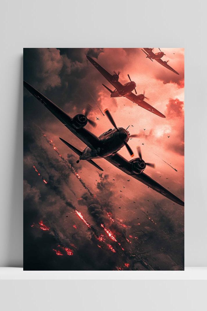 Gevechtsvliegtuig op 3mm aluminium dibond