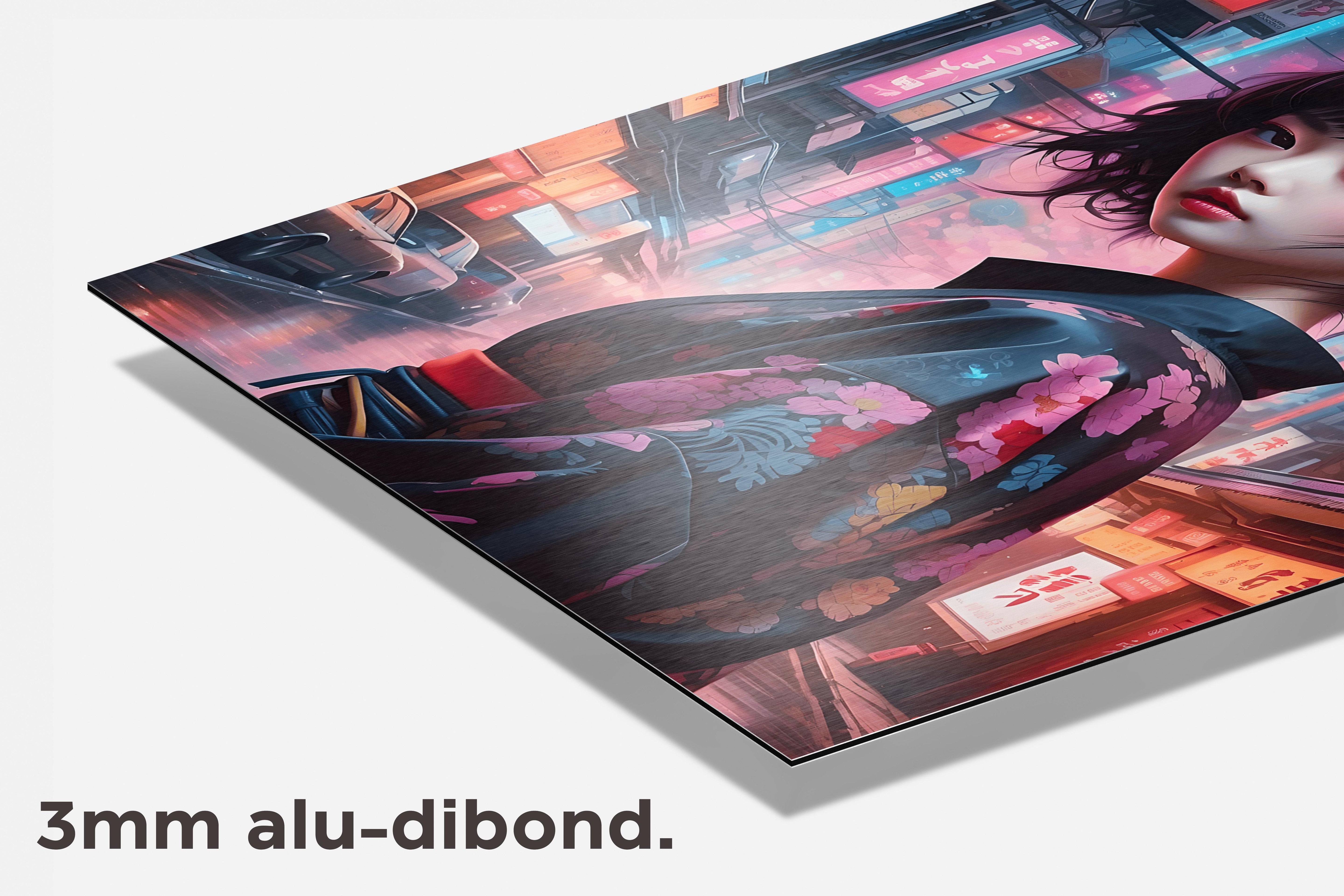Neon Tokyo Manga dibond detail