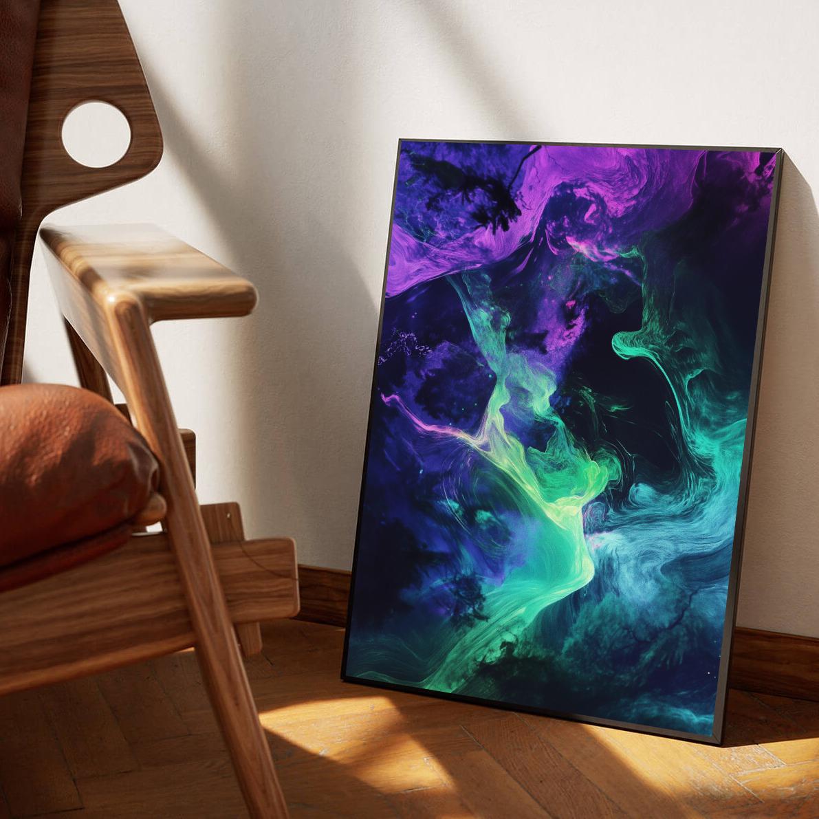 Northern Lights Swirl poster sfeerbeeld 1
