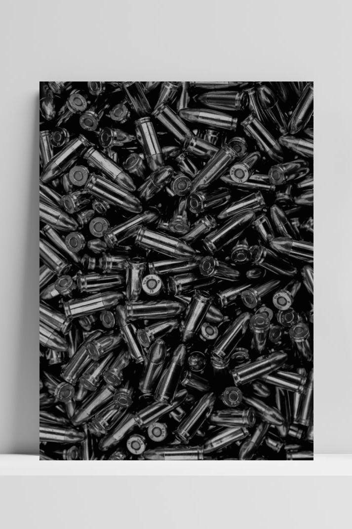 Kogels op 3mm aluminium dibond