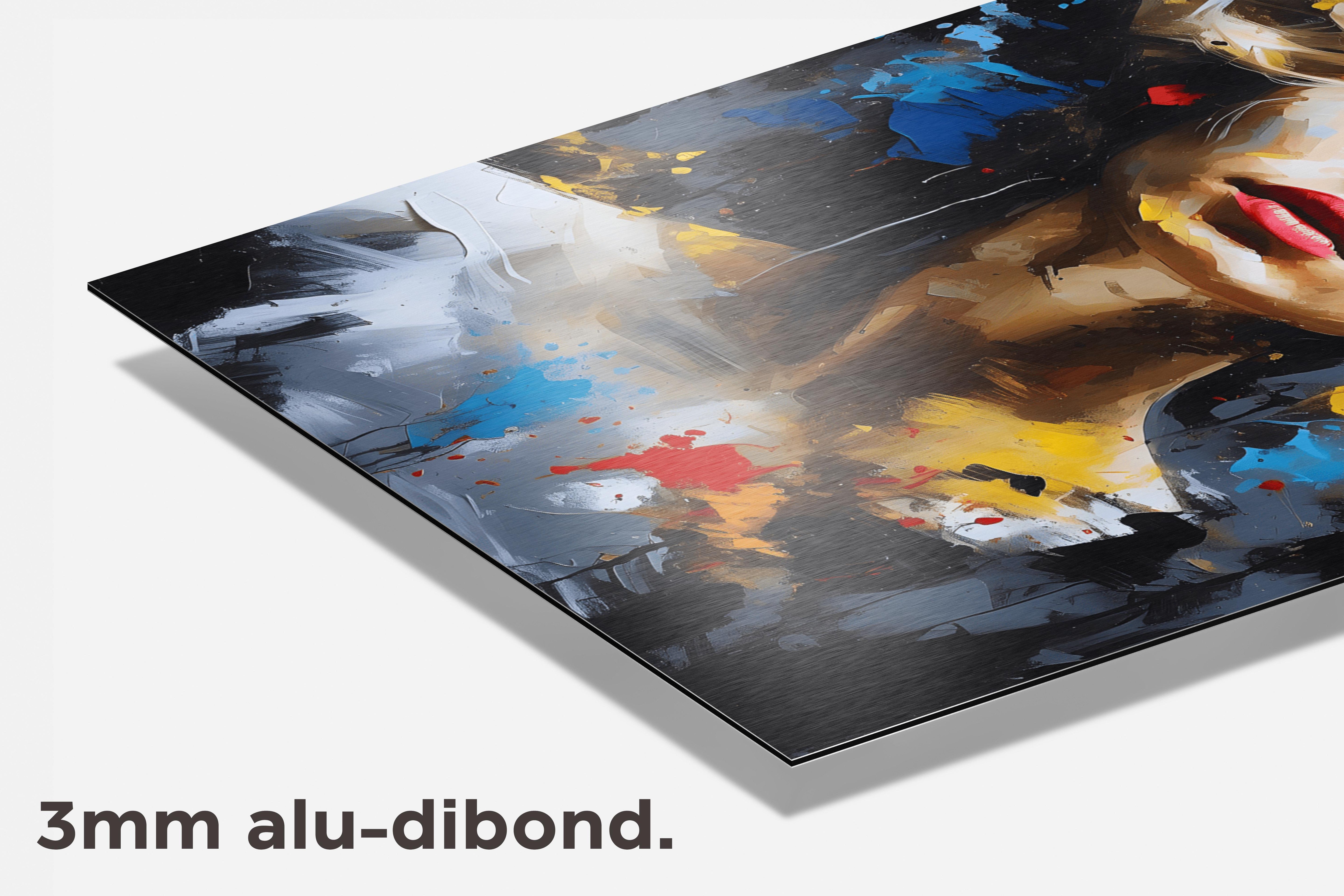 Vrouw Verf Geel dibond detail