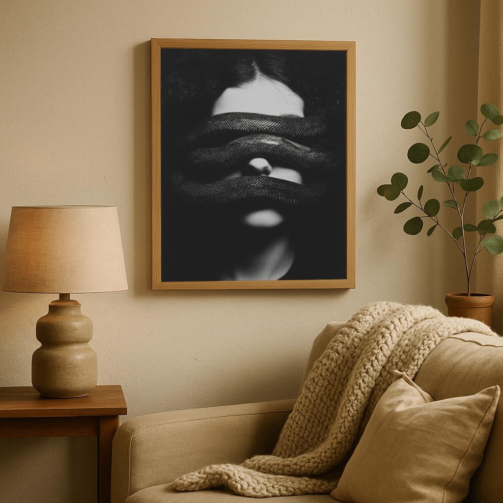 Snake Blindfold B&W poster sfeerbeeld 1
