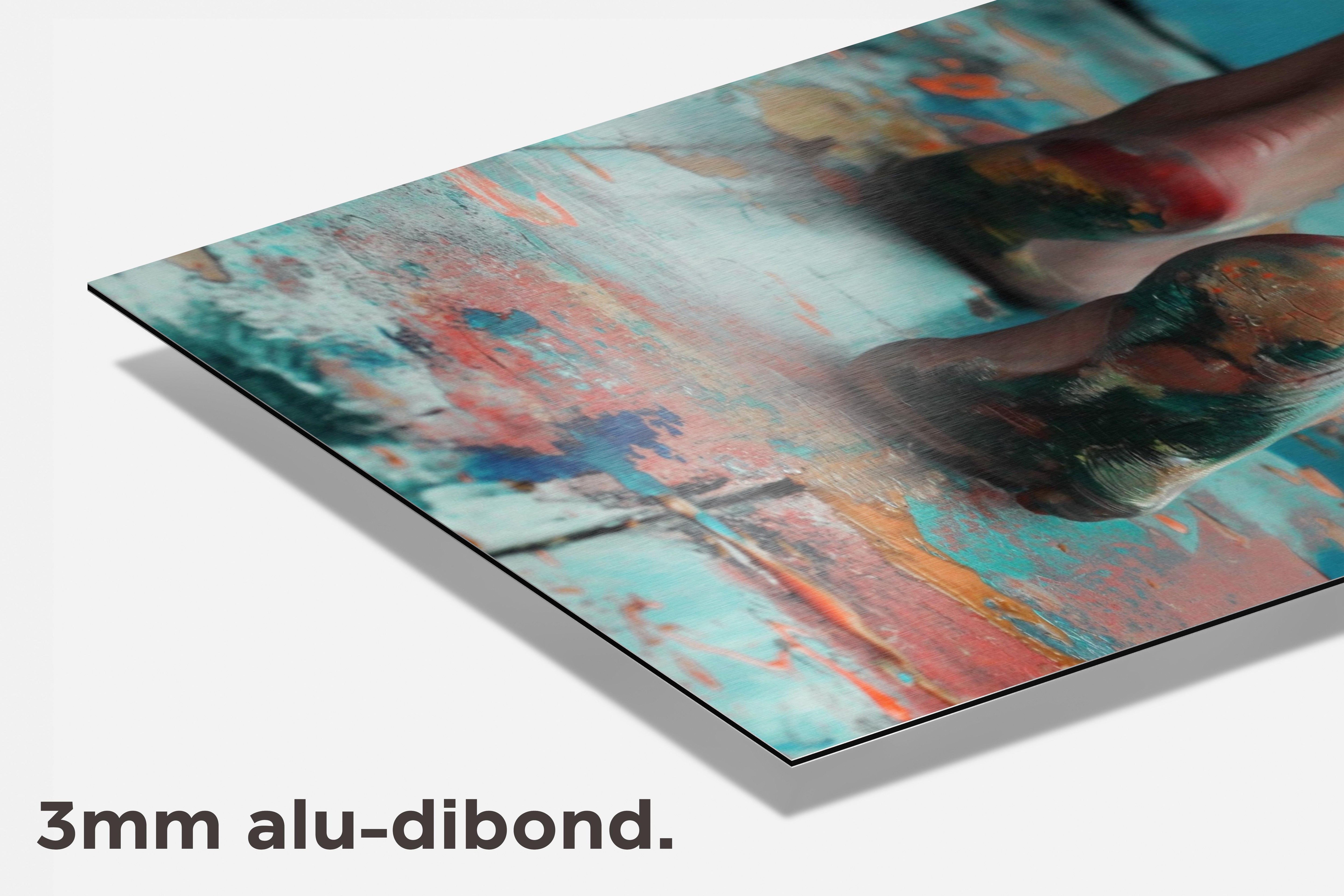 Verf Voeten dibond detail