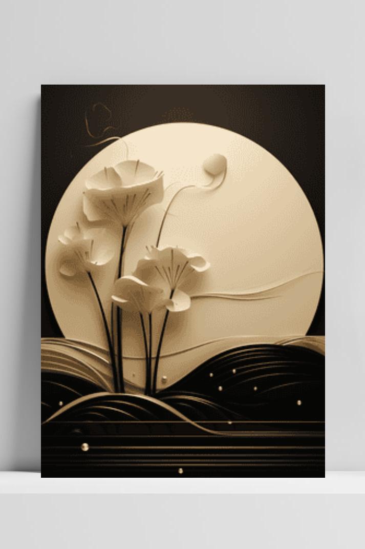 Gouden Lotus op 3mm aluminium dibond