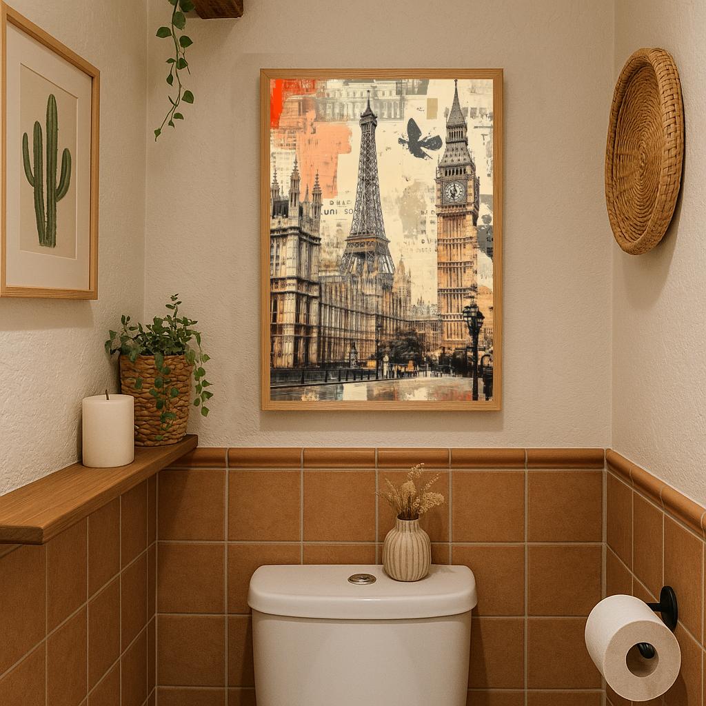 Europe Landmarks Eiffel Tower Big Ben poster sfeerbeeld 3