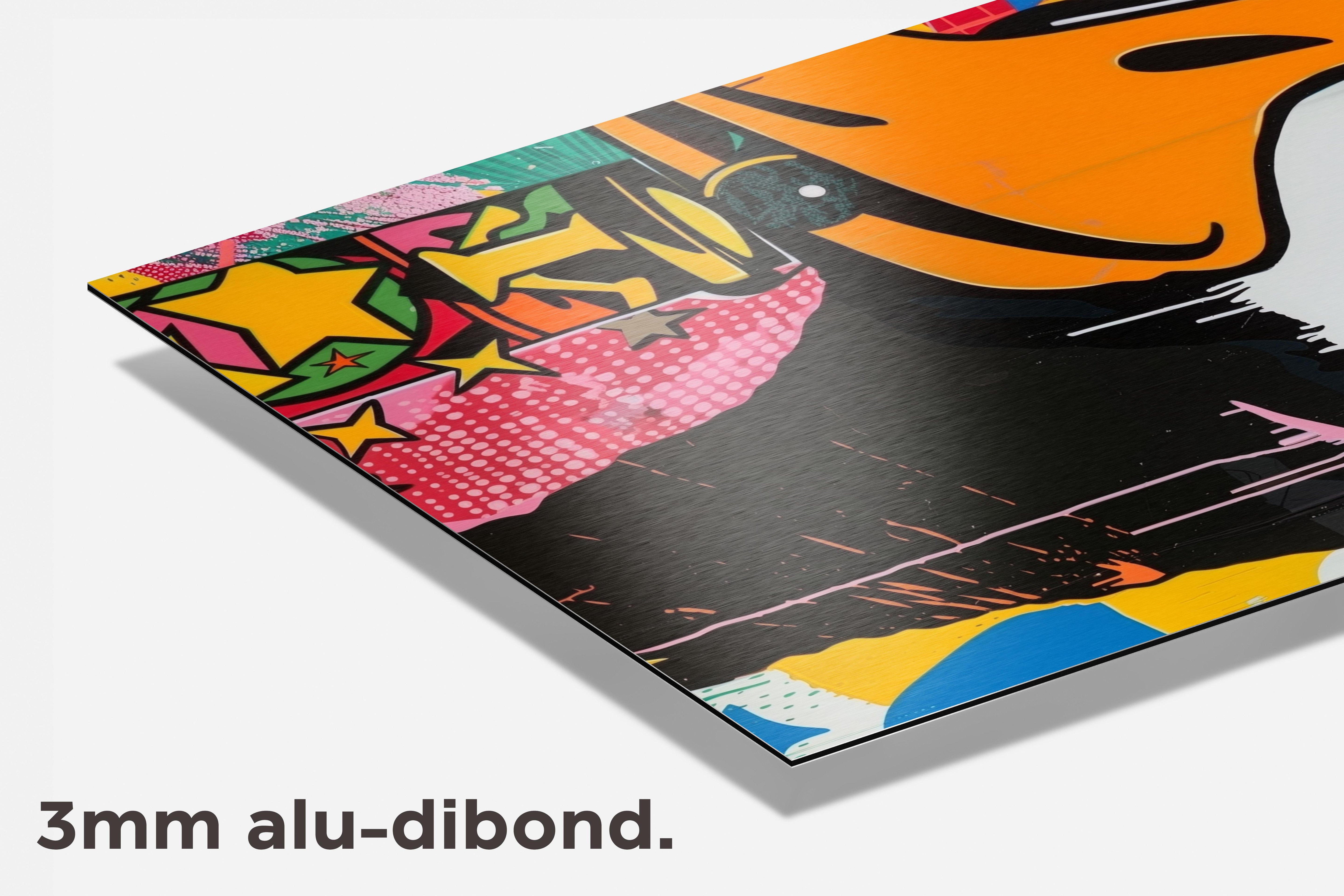 Kleurrijke eend dibond detail