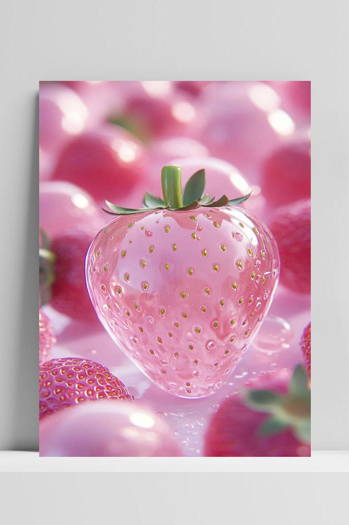 Aardbei op 3mm aluminium dibond