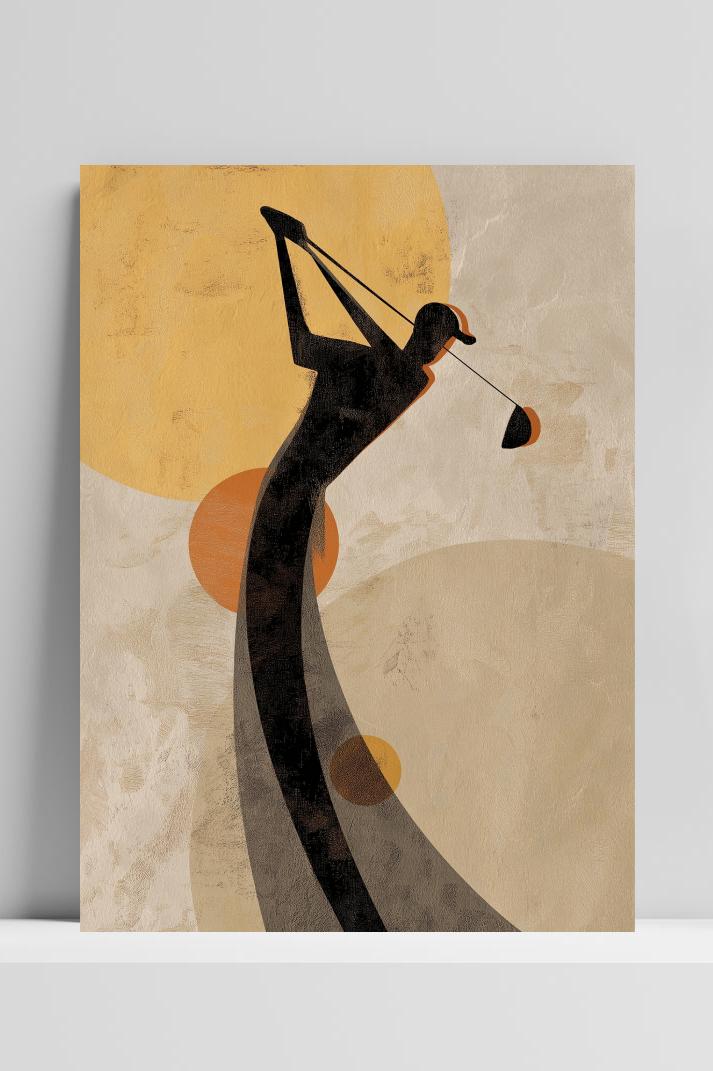 Golf Player Minimalist poster van 25 Artstreet