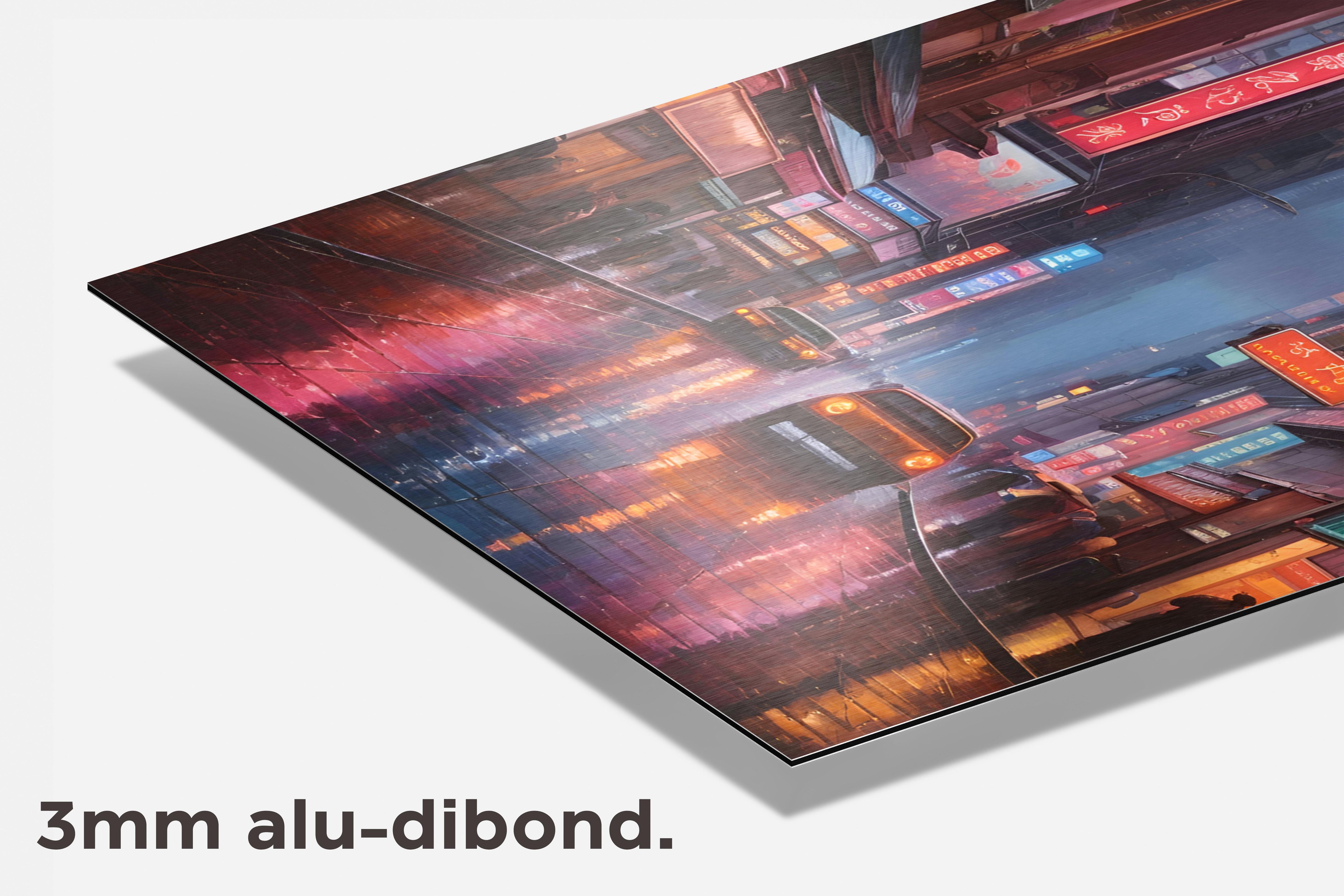 Azie Neon Stad dibond detail