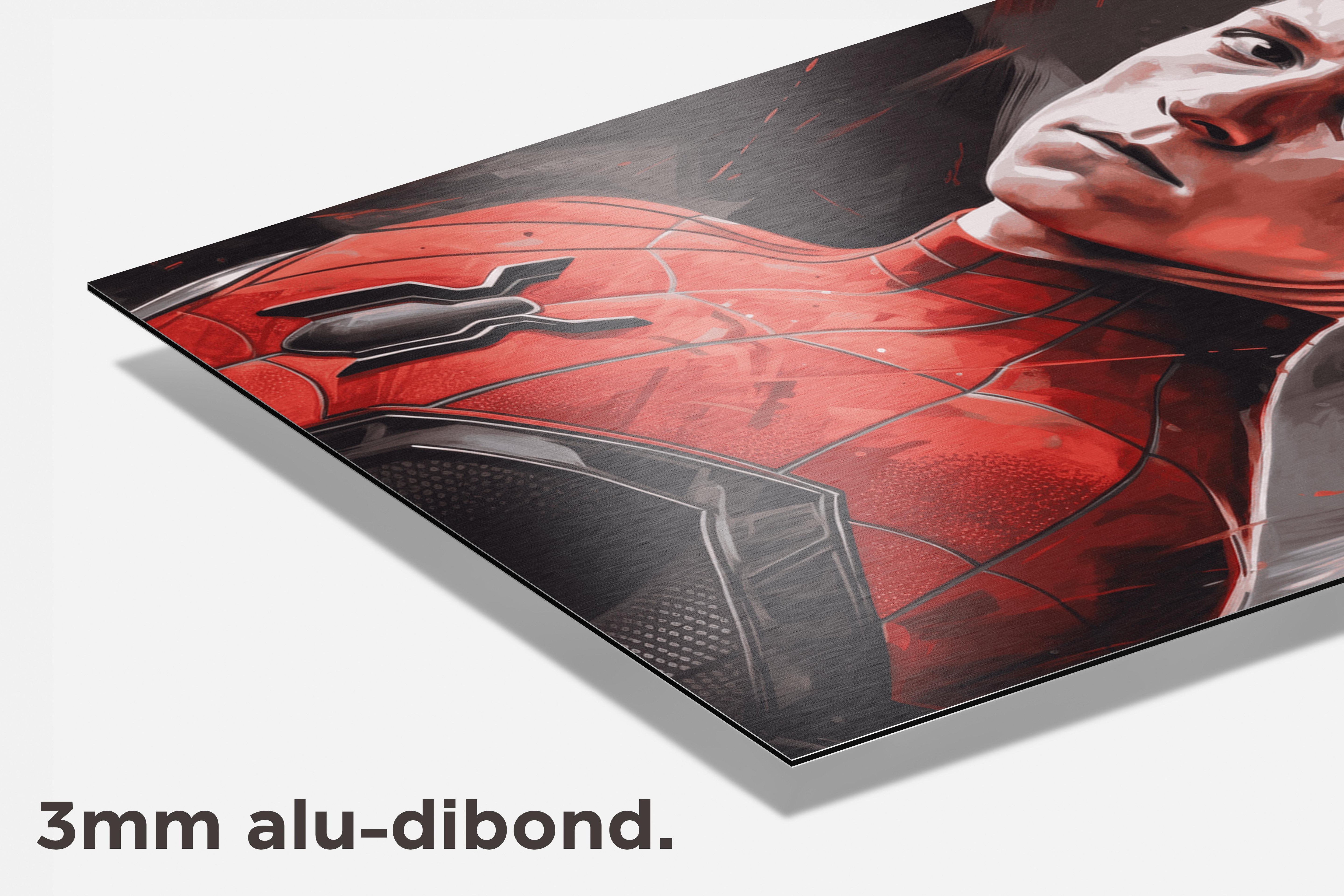 Spiderman Tom Holland dibond detail