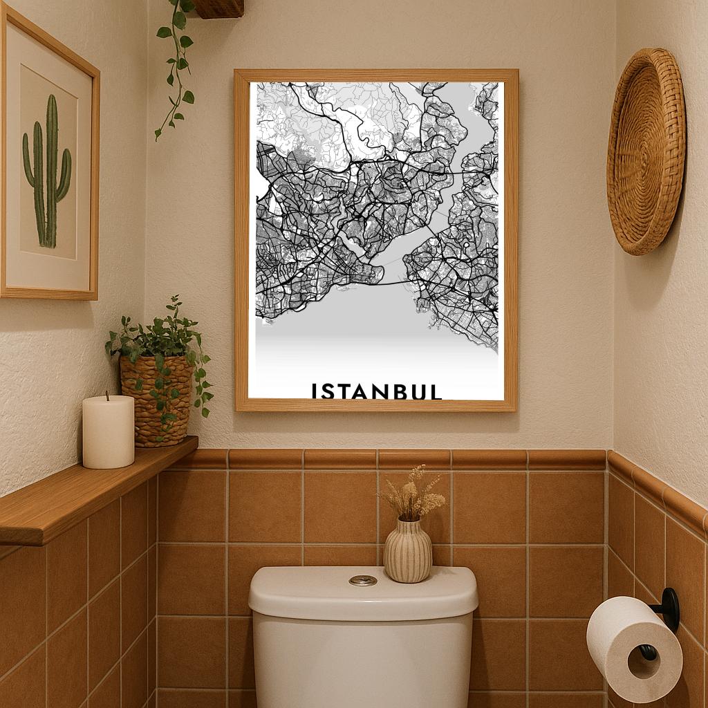 Istanbul Turkey White poster sfeerbeeld 3