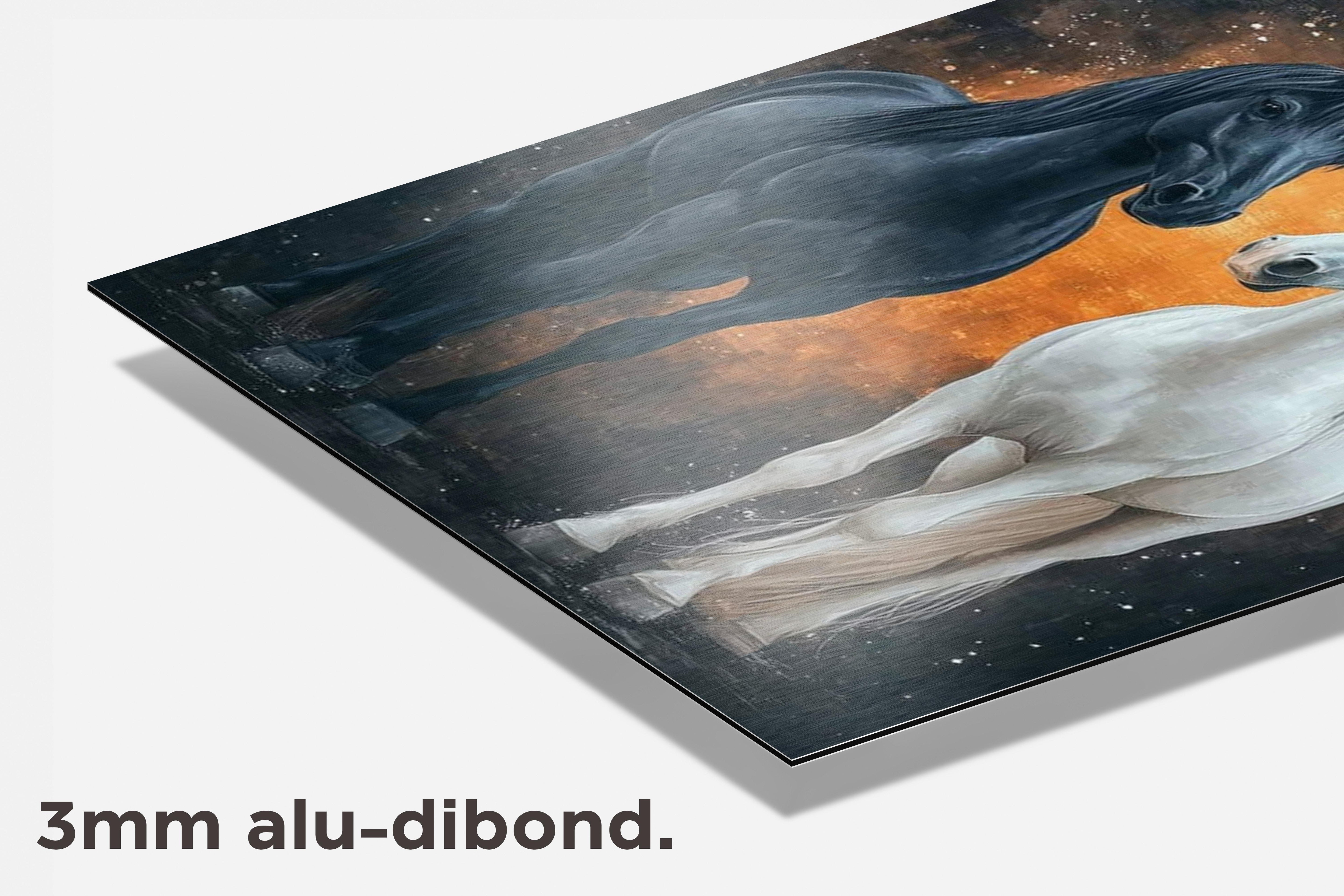 Paarden Kunst dibond detail