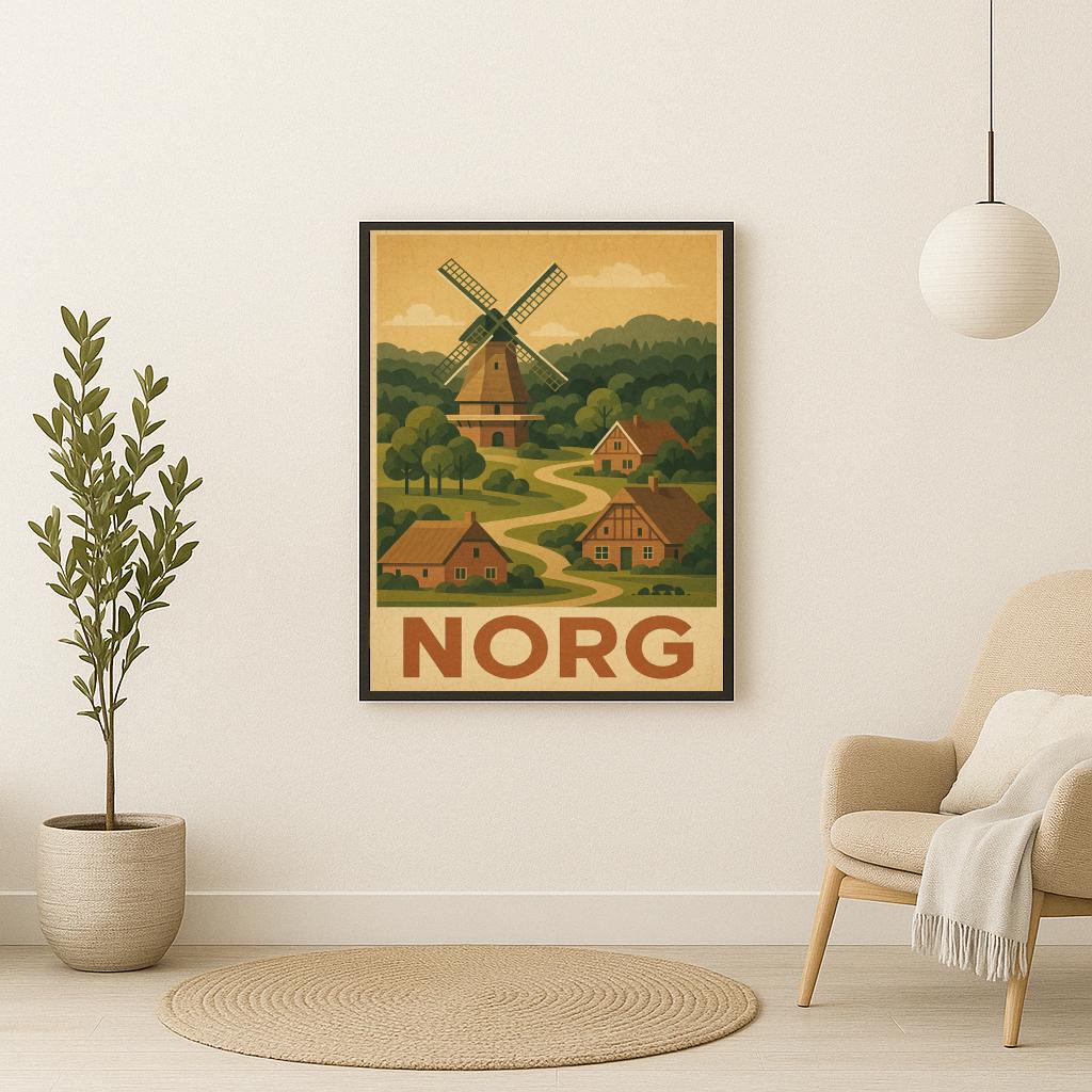 Norg Text Vintage poster sfeerbeeld 2