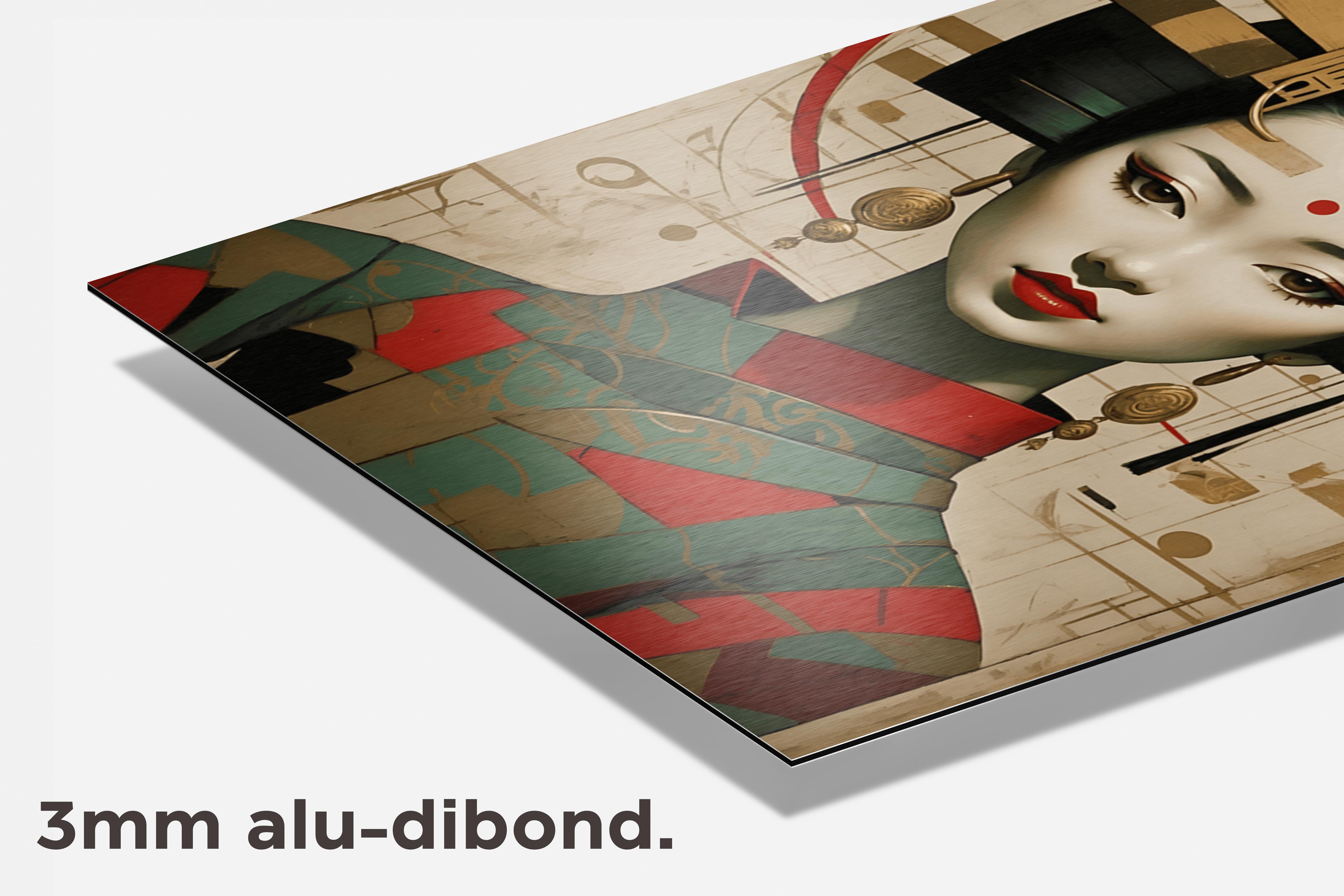 Geisha Goud dibond detail