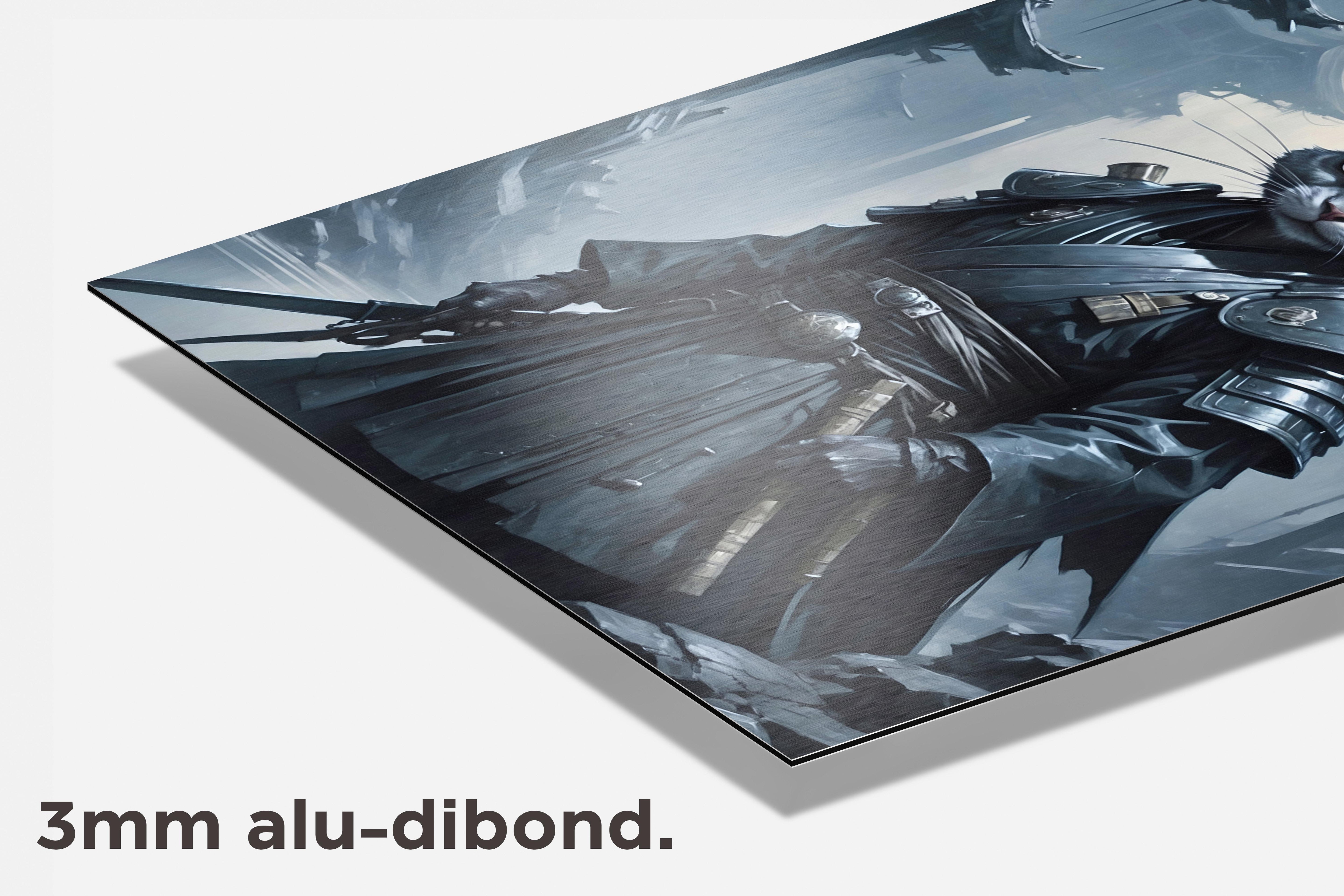 Konijn Samurai dibond detail