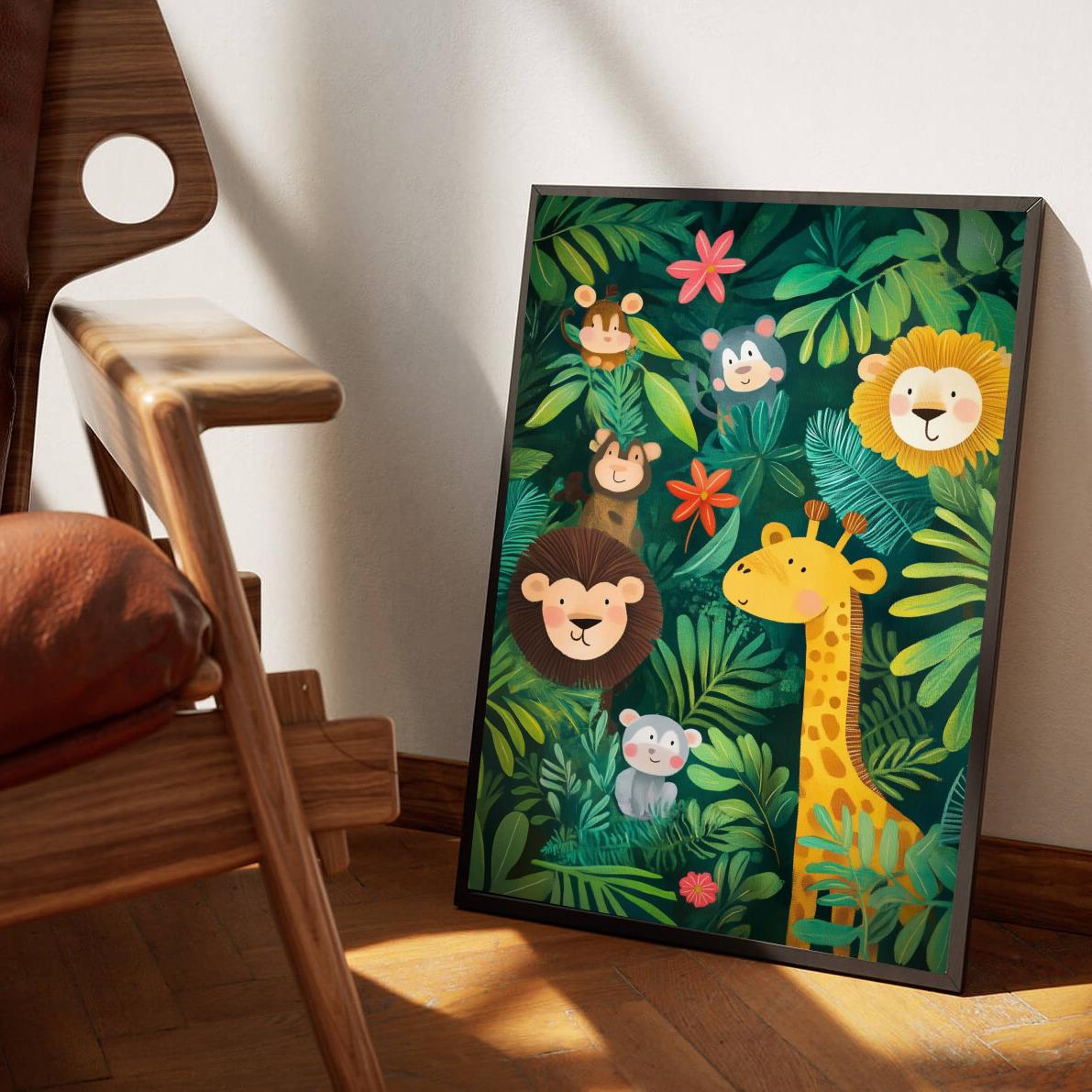 Jungle Animals Cartoon poster van 25 Artstreet