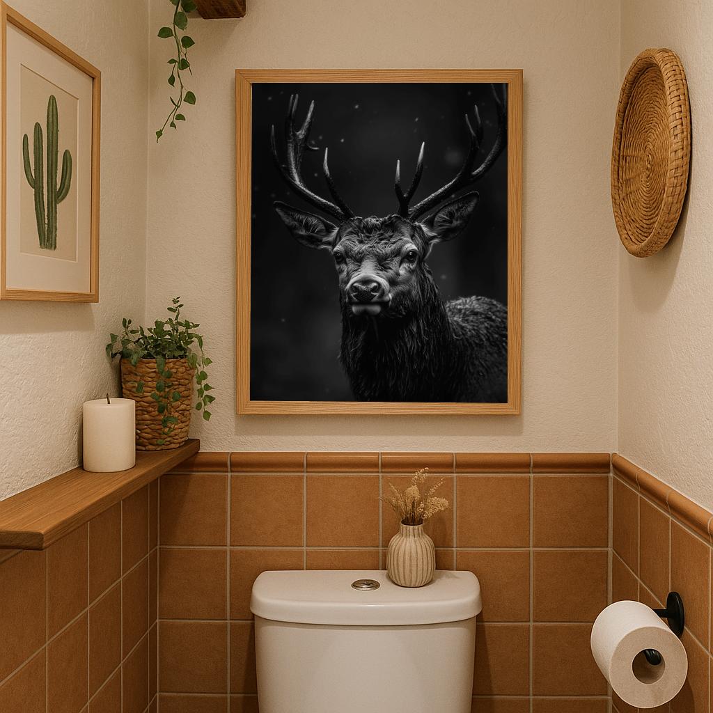 Deer B&W poster sfeerbeeld 2