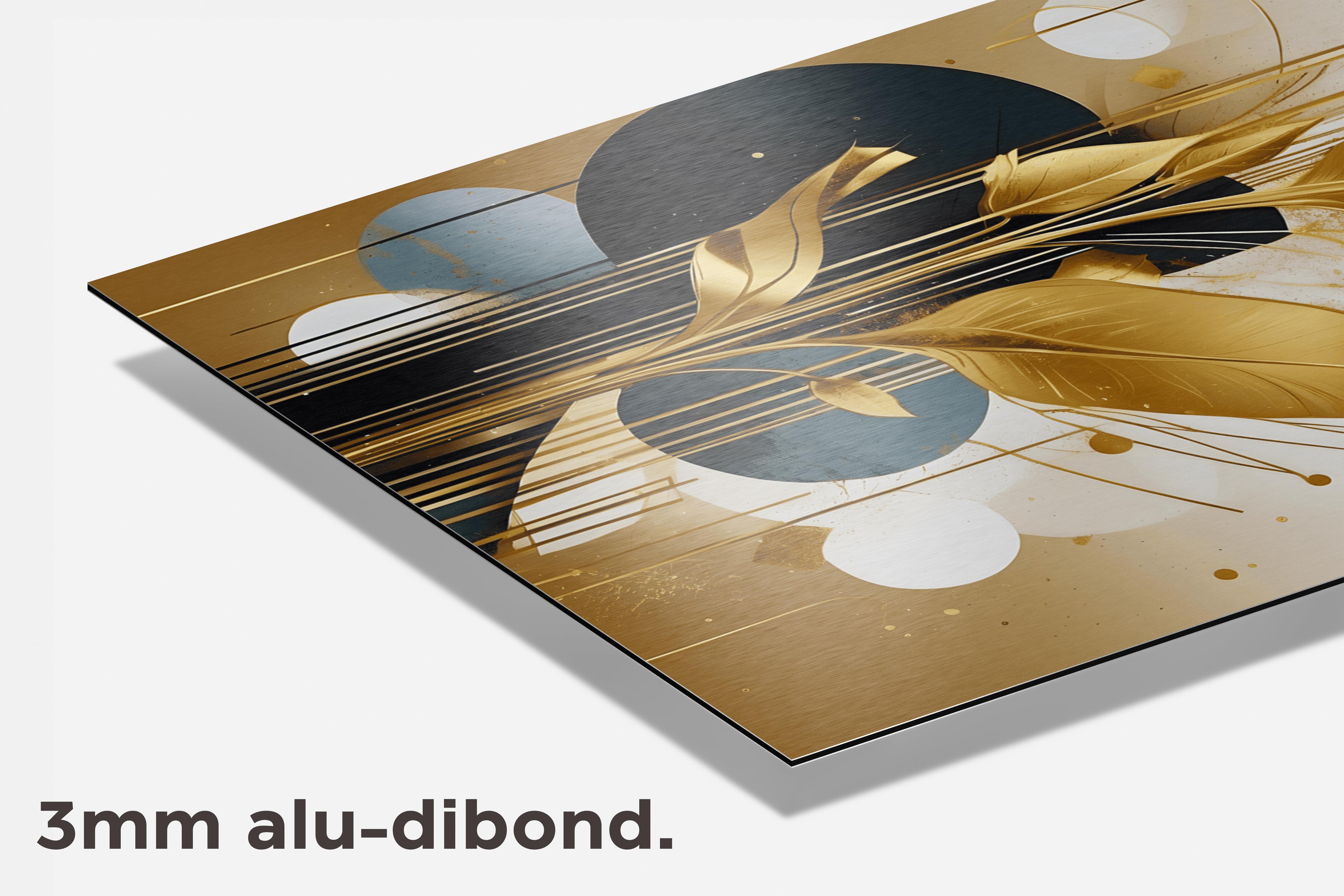 Abstract Bladgoud dibond detail